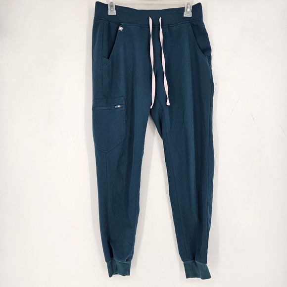 Figs Pants - FIGS Zamora Jogger Pants Womens Small Caribbean Blue Technical Scrub Uniforms